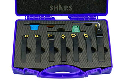 Shars 3/8" Indexable Carbide Turning Tool Set 404-2889 S] - size: 3/8" Indexable Tool Set 404-2889