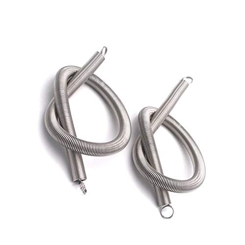 2Pcs Zinc Plated Steel Wire Extension Spring 15 Inch