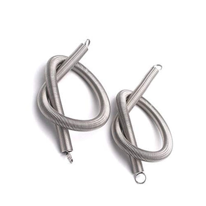 2Pcs Zinc Plated Steel Wire Extension Spring 15 Inch