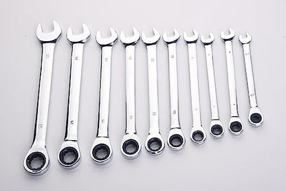 FLZOSPER 18pc. Ratcheting Wrench Set，6-22mm&24mm Metric CR-V Quick Access Spanner with Portable Tool bag - size: 6-22mm & 24mm
