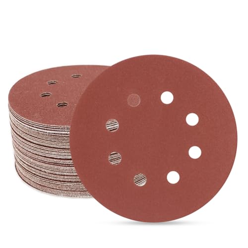 50 PCS 5 Inch 8 Hole Hook and Loop Sanding Discs 240 Grit - style: 240 Grit,50-Pack