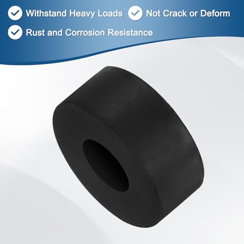 M METERXITY 20-Pack Rubber Spacer 0.39" ID 0.98" OD 0.39" Thick Neoprene Anti Vibration Pads Round Isolation Washers Bushings for Cars/Boats/Home/Machinery, Shock Noise Reduction Pads [Black] - size: 0.39" x 0.98" x 0.39"