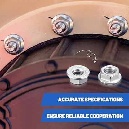 Hicarer 1000 Pack 5/16-18 Zinc Plated Serrated Flange Hex Lock Nuts, Serrated Flange 5/16-18 Hex Lock Nuts Locknuts Replacement Bright Finish Corrosion-Resistant - size: 5/16-18