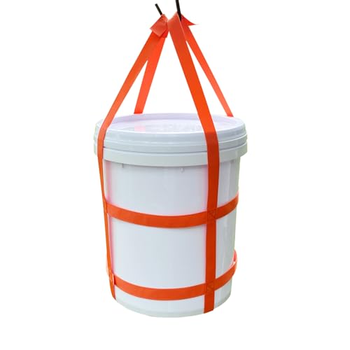 Bucket Sling Lifting for 5 Gallon Bucket Orange，Multifunctional Handling Sling.，Webbing Sling is Load Rated Up to 200Pounds