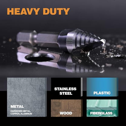 3/4" Single Size M35 Step Drill Bit Unibit for Hole Drilling - size: Single Size 3/4" (2 Flutes)