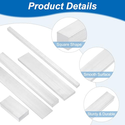 uxcell Square Aluminum Flat Bar, 5/32" Thickness 1" Width 12" Length Square Aluminum Bar 6061 Aluminum Flat Plate, 4 x 25 x 305mm Solid Mill Stock - size: 5/32" x 1" x 12"