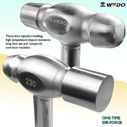 WEDO Stainless Ball Pein Hammer with Stainless Steel Handle, Corrosion Resistant, Rust Proof, Durable, Environmental friendly, 340g, 280mm, 11" - size: 340g
