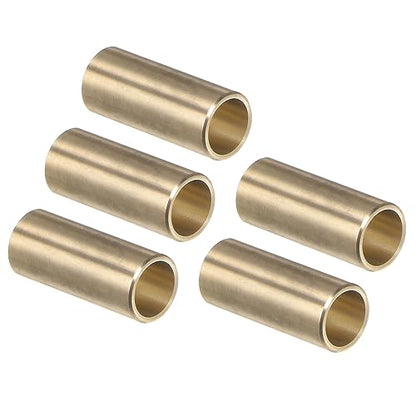 uxcell 5pcs Sleeve Bearings 1/4" Bore 5/16" OD 3/4" Length Cast Brass Self-Lubricating Bushing - size: 1/4" x 5/16" x 3/4"