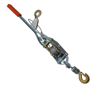 2 Ton Hand Winch Power Puller, 4000 LBS Come Along Cable Puller with Steel Cable & 2 Hooks, Heavy Duty Manual Winch for Towing