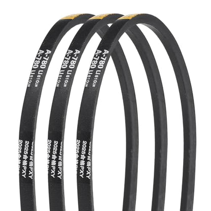 uxcell 3Pcs A780 Rubber V-Belt, 780mm Li x 13mm W x 8mm T, Classic Wrapped - size: A780