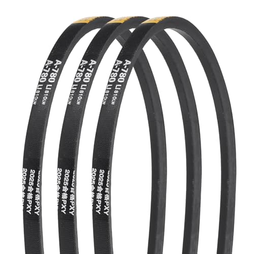 uxcell 3Pcs A780 Rubber V-Belt, 780mm Li x 13mm W x 8mm T, Classic Wrapped - size: A780