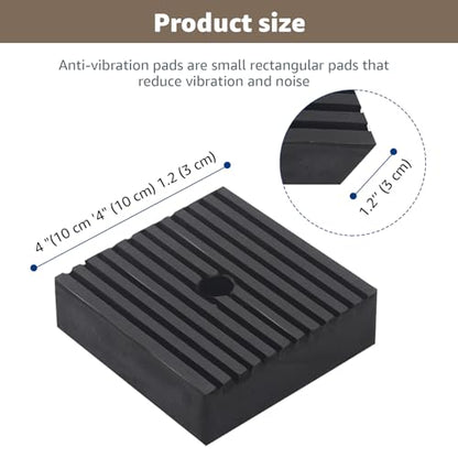 4 Pcs Solid Shock Pad for Air Compressor Pads or Equipment Shock Absorbing