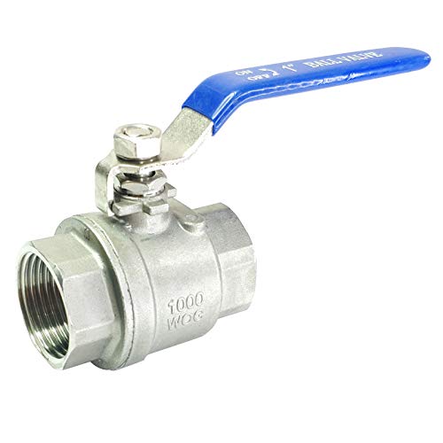 1" Female Ball Valve NPT Thread 316 Stainless Steel Full Port Ball Valve WOG1000 - size: 1 Inch