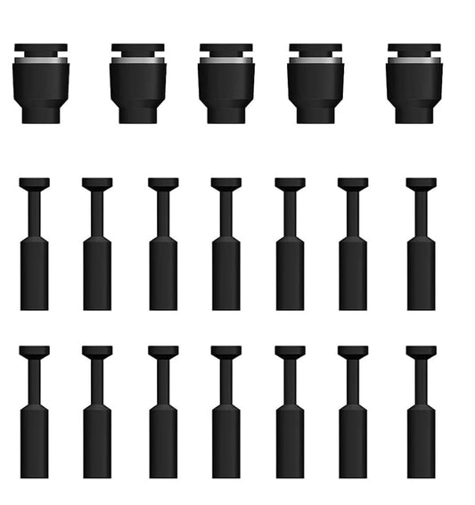 20 pcs 1/2 inch Pneumatic Cap Style Plug Fitting,Push-to-Connect Fitting Plug For 1/2 pneumatic tube and pneumatic fittings - style: 1/2 inch Pneumatic plug cap(20pcs)