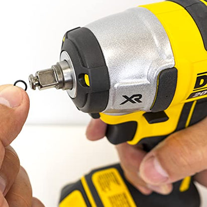 TOOLGUY REPUBLIC 3/8" Impact Retaining Ring Clip with O-Ring fits Dewalt Type Wrenches - 3 Sets