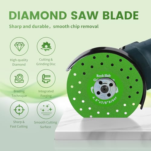 4.5” Rock Slab Grinding Disc 3 Pcs Rock Slab Flat Grinding Cutting Disc for Angle Grinder Ultra-Wide Diamond Saw Blades for Grinding Cutting Marble Granite Tile Porcelain Glass - style: Multi-Porous