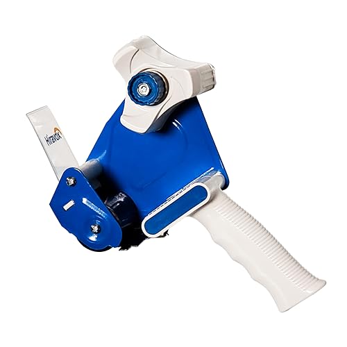 Handheld Heavy Duty Packing Tape - Wide Packing Tape Dispenser Gun - Seal Packing Dispenser Gun 2" White & Blue