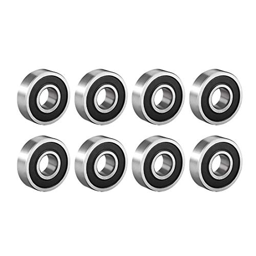 uxcell 6000-2RS Deep Groove Ball Bearing 10mm x 26mm x 8mm Double Sealed High Carbon Steel Z1 Bearings 8pcs - size: 10mmx26mmx8mm