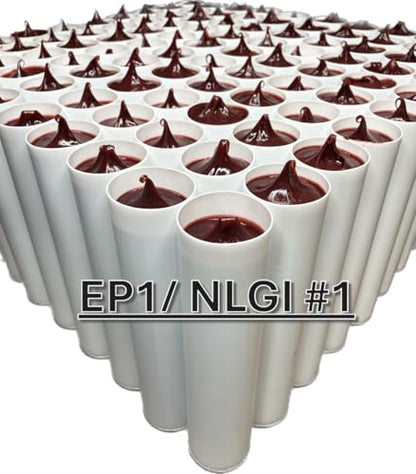 4 Boxes / 40 Tubes Premium High Temp Red #1 EP1 Lithium Complex Multi-Purpose Grease 10x14oz | Better in Winter | Extreme Pressure | Construction | Agriculture | Wheel Bearings | Meets GC-LB - size: 40 x 14 oz Tubes
