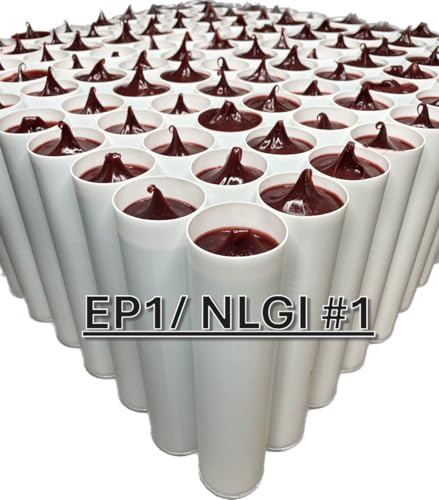 4 Boxes / 40 Tubes Premium High Temp Red #1 EP1 Lithium Complex Multi-Purpose Grease 10x14oz | Better in Winter | Extreme Pressure | Construction | Agriculture | Wheel Bearings | Meets GC-LB - size: 40 x 14 oz Tubes