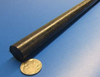 Black Nylon Extruded Round Rod .750" (3/4") x 5 Ft Length 2 pcs 10 Feet