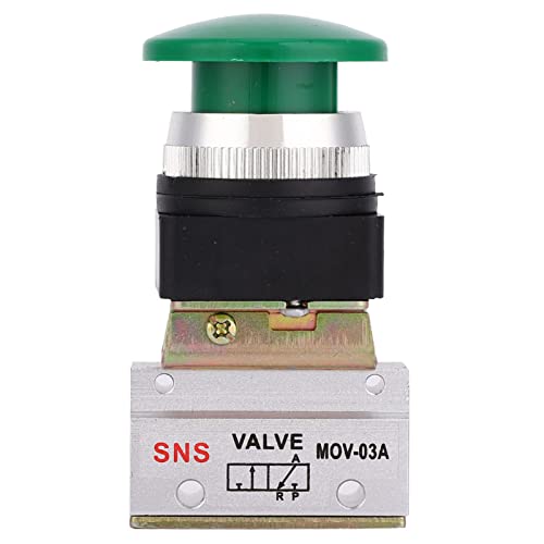 2 Position 3 Way Pneumatic Mechanical Valve MOV-03A G1/8" PT Mushroom Push Button Switch Air Mechanical Valve
