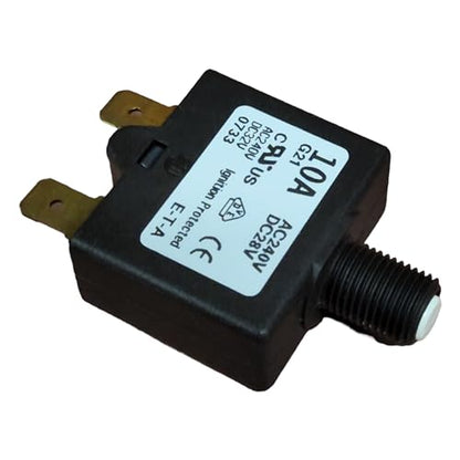 Circuit Breakers Single pole thermal reset circuit breaker in a miniature design intended for threadneck or snap-in mounting, dimensions: 32.0 x 27.0 x 13.6 mm. (1 piece)