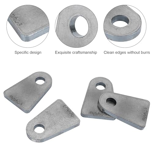 Weld On Tabs, Flat Bottom Shock Mount, 1/2" Hole, 1/4" Thick, 4 Pcs - color: Flat Mount-Big 1/4" Thick
