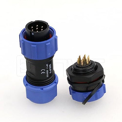 Weipu SP17 7 Pin Connector Waterproof IP68 Male Plug Female Socket Circular 6-10mm Cable Industrial Solar Electrical Connector - size: 7Pin 5A