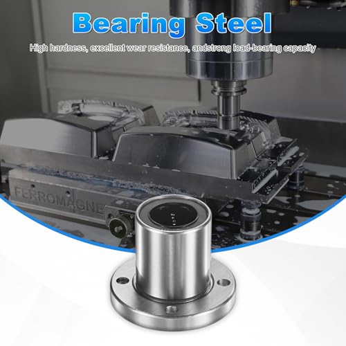 PATIKIL LMK20UU Linear Ball Bearings 20mm Bore Dia 32mm OD 42mm Long 5mm Hole, 2Pcs Round Flange Linear Motion Bushing Double Side Rubber Sealed Rod Liner Shaft for CNC Machine 3D Printer - size: 20mm