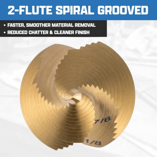 NEIKO 10629A Step Drill Bit, 2 Steps 7/8" to 1-1/8" Spiral High Speed Steel, Titanium Nitride Coated, 1/4" Quick Change Step Bits for Steel, Metal, Wood, Plastic, Unibit Cone Drill Bits, Two Flute - size: #9 (7/8 - 1-1/8", 2S), style: Spiral