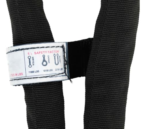 (2 Pack) 3/4" x 4' Gray Eye & Eye Synthetic Super Sling WLL (Vertical 11,880/ Choker 10,100/ Basket 23,760 lbs) - color: Gray: 3/4", size: 4 FT (2-Pack)