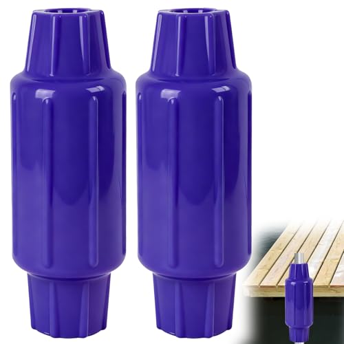 Dock Bumpers for Poles 2/4/6 Pack, Dock Post Bumpers 2" Diameter, Dock Bumpers for Docking Pole Bumpers for Post Slip-on Vertical Soft UV-Resistant Marine Grade Vinyl Black/White/Blue/Grey/Red/Purple - style: Purple-2 Pack