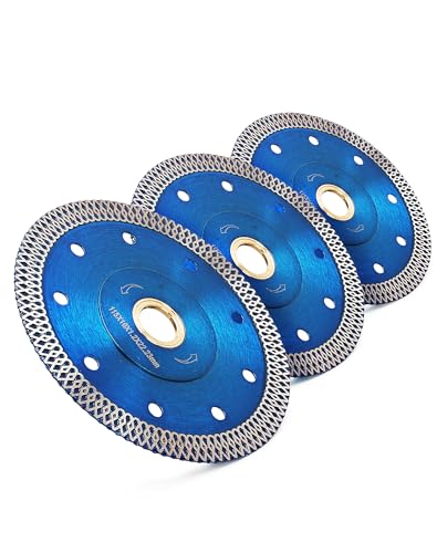 3 PCS 4.5 inch Super Thin Diamond Cuttiing Tile Blade Porcelain Balde for Cutting Granite Marble Tile Ceramic (4.5"-3pcs) - size: 4.5"-3pcs