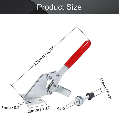 Utoolmart Hand Tool Vertical Toggle Clamp GH-101-B Quick Release Clamp 100kg Holding Capacity 5 Pcs - size: GH-101-B 5pcs