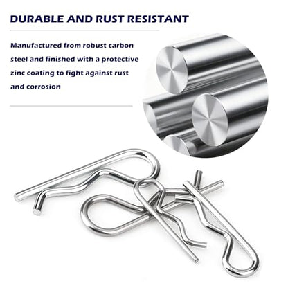 366pcs Cotter Pin Assortment Kit, 6 Sizes R Clip Pin Set