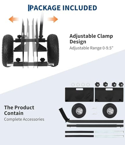 Garvee Panel Dolly with Extended Handle, 660 LBS Capacity - color: Black | 2 Pack