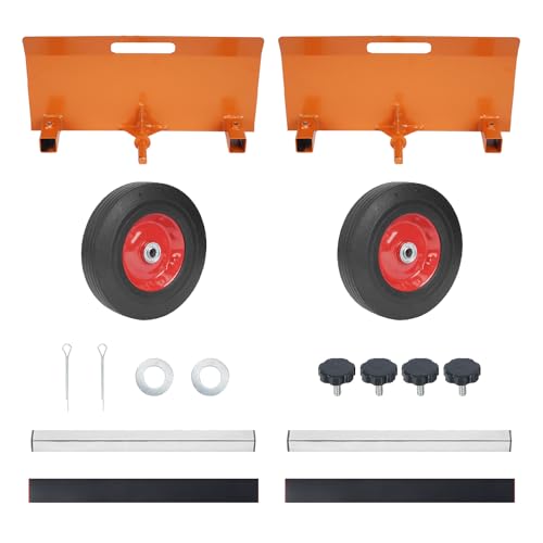 AIWFL Panel Dolly Heavy Duty 1100LBS Door Dolly Cart with 10" Solid Wheels - color: Orange