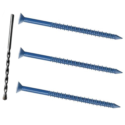 3/16 x 3-1/4" Flat Head Concrete Screw Anchor, for Anchoring to Masonry, Block or Brick (100Pcs) - size: 3/16 x 3-1/4", style: Flat Head