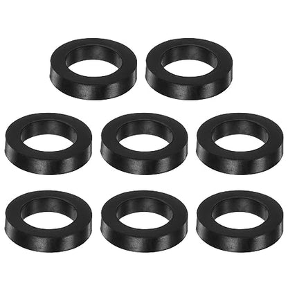 HARFINGTON 8pcs Rubber Spacer 2 Inch OD 1.3 Inch ID 0.4 Inch Thick Neoprene Round Anti Vibration Isolation Pads Isolator Rubber Washers Bushings for Home Cars Boat Accessories, Black - size: 33mm x 50mm x 10mm