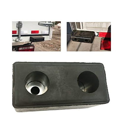 2 Pack Buffers USA Molded Rubber Bumper Block Dock Buffer 6x3x3 for Chassis/Trailers/Truck/Flatbed/Reefer with Steel Washer (4502-1276)