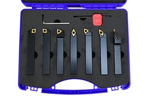 Shars 5/8" Indexable Carbide Turning Tool Set (7 Pcs) 404-2891 M] - size: 5/8" Indexable Tool Set 404-2891