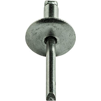 Fastenere Large Flange Pop Rivets -5/32" x 1/4" (25 Pack) Heavy Duty, Stainless Steel Blind Rivets, Open End 5-4 Grip Range .188" - .250", Corrosion Resistant, High Tensile & Shear Strength - size: 5/32" x 1/4" (5-4) (25 Pack)