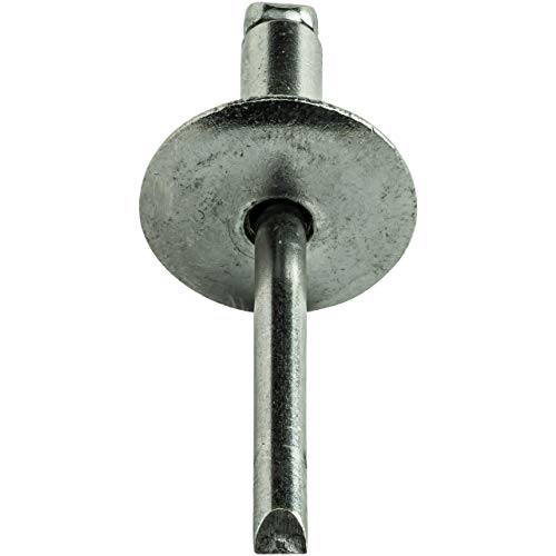 Fastenere Large Flange Pop Rivets - 1/8" x 5/16" (50 Pack) Heavy Duty, Stainless Steel Blind Rivets, Open End 4-5 Grip Range .251" - .312", Corrosion Resistant, High Tensile & Shear Strength - size: 1/8" x 5/16" (4-5) (50 Pack)
