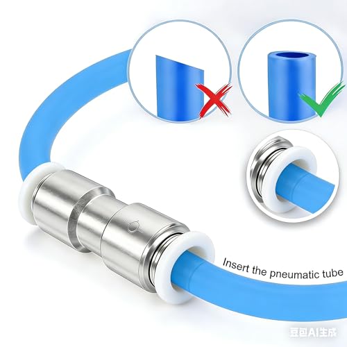 Pneumatic Push to Connect Fitting Check Valve 4mm Tube OD One-way Valve Pack of 2 - size: 4mm OD