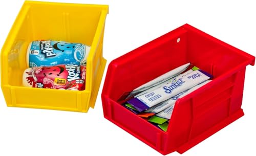 Akro-Mils 30210 AkroBins Plastic Storage Bins, 5"x4"x3", Yellow, 6-Pack - color: Yellow, size: 6 Pack