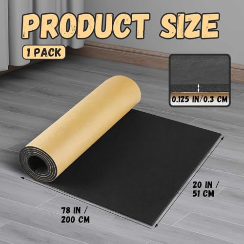 1 Pc 78 x 20 x 1/8 Inch Large Closed Cell Foam, Marine Foam Roll, Black - size: 78 x 20 x 1/8 Inch