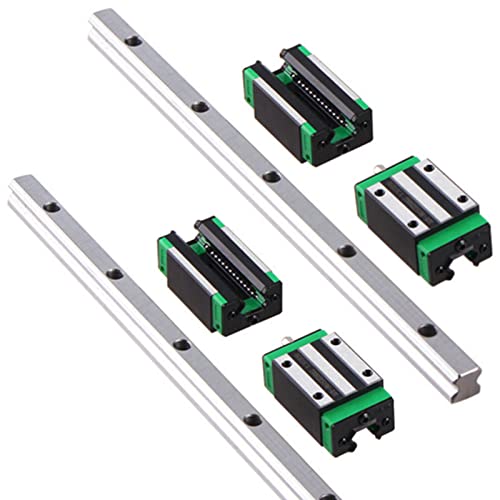 Linear Rail 2PCS HGR20 600mm Linear Guide Rail HGH20CA HGH20 Linear Slide Rail + 4PCS HGH20CA Carriage Slider Block CNC Kit for DIY CNC Routers Lathes Mills - size: 600mm, style: Green HGR20