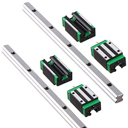 Linear Rail 2PCS HGR20 600mm Linear Guide Rail HGH20CA HGH20 Linear Slide Rail + 4PCS HGH20CA Carriage Slider Block CNC Kit for DIY CNC Routers Lathes Mills - size: 600mm, style: Green HGR20