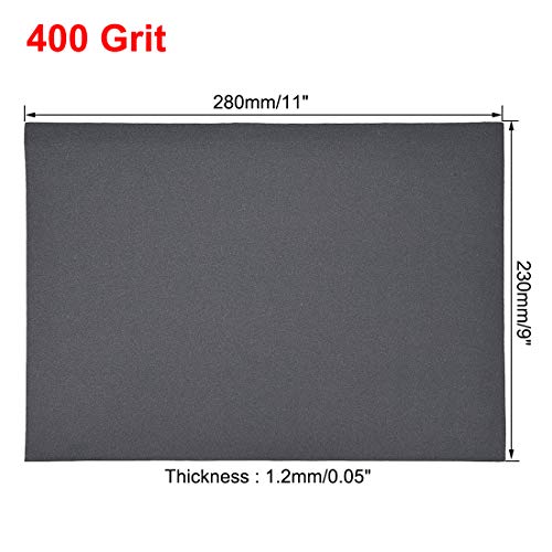 uxcell 400 Grits Sanding Sheets 9-inch x 11-inch Wet Dry Silicon Carbide Sandpaper for Wood Furniture Metal Polishing 5pcs - style: 400 Grit